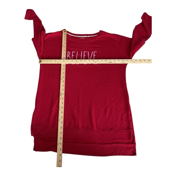 Rae Dunn “BELIEVE.” Red Christmas Sweatshirt – Women’s Size S - Picture 3 of 4
